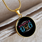 Mother of Dog Puppy Circle Necklace Stainless Steel or 18k Gold 18-22"-Express Your Love Gifts