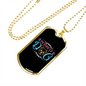 Mother of Dog Puppy Necklace Stainless Steel or 18k Gold Dog Tag 24" Chain-Express Your Love Gifts