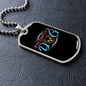 Mother of Dog Puppy Necklace Stainless Steel or 18k Gold Dog Tag 24" Chain-Express Your Love Gifts
