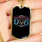 Mother of Dog Puppy Necklace Stainless Steel or 18k Gold Dog Tag 24" Chain-Express Your Love Gifts