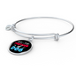 Mother of Dog Red Blue Bracelet Stainless Steel or 18k Gold Circle Bangle-Express Your Love Gifts