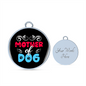 Mother of Dog Red Blue Bracelet Stainless Steel or 18k Gold Circle Bangle-Express Your Love Gifts