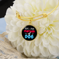 Mother of Dog Red Blue Bracelet Stainless Steel or 18k Gold Circle Bangle-Express Your Love Gifts