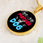 Mother of Dog Red Blue Circle Necklace Stainless Steel or 18k Gold 18-22"-Express Your Love Gifts