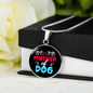 Mother of Dog Red Blue Circle Necklace Stainless Steel or 18k Gold 18-22"-Express Your Love Gifts