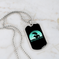 Mother of Dogs Blue Necklace Stainless Steel or 18k Gold Dog Tag 24" Chain-Express Your Love Gifts
