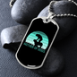 Mother of Dogs Blue Necklace Stainless Steel or 18k Gold Dog Tag 24" Chain-Express Your Love Gifts