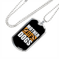 Mother Of Dogs Necklace Stainless Steel or 18k Gold Dog Tag 24" Chain-Express Your Love Gifts