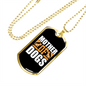 Mother Of Dogs Necklace Stainless Steel or 18k Gold Dog Tag 24" Chain-Express Your Love Gifts