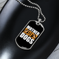 Mother Of Dogs Necklace Stainless Steel or 18k Gold Dog Tag 24" Chain-Express Your Love Gifts
