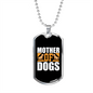 Mother Of Dogs Necklace Stainless Steel or 18k Gold Dog Tag 24" Chain-Express Your Love Gifts