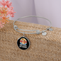 Mother of Dogs Orange Puppy Bracelet Stainless Steel or 18k Gold Circle Bangle-Express Your Love Gifts