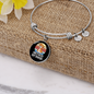 Mother of Dogs Orange Puppy Bracelet Stainless Steel or 18k Gold Circle Bangle-Express Your Love Gifts