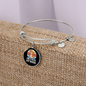Mother of Dogs Orange Puppy Bracelet Stainless Steel or 18k Gold Circle Bangle-Express Your Love Gifts