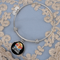 Mother of Dogs Orange Puppy Bracelet Stainless Steel or 18k Gold Circle Bangle-Express Your Love Gifts