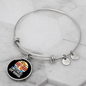 Mother of Dogs Orange Puppy Bracelet Stainless Steel or 18k Gold Circle Bangle-Express Your Love Gifts