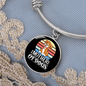 Mother of Dogs Orange Puppy Bracelet Stainless Steel or 18k Gold Circle Bangle-Express Your Love Gifts