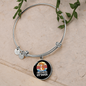 Mother of Dogs Orange Puppy Bracelet Stainless Steel or 18k Gold Circle Bangle-Express Your Love Gifts