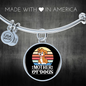 Mother of Dogs Orange Puppy Bracelet Stainless Steel or 18k Gold Circle Bangle-Express Your Love Gifts