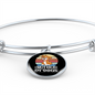 Mother of Dogs Orange Puppy Bracelet Stainless Steel or 18k Gold Circle Bangle-Express Your Love Gifts