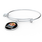 Mother of Dogs Orange Puppy Bracelet Stainless Steel or 18k Gold Circle Bangle-Express Your Love Gifts