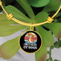 Mother of Dogs Orange Puppy Bracelet Stainless Steel or 18k Gold Circle Bangle-Express Your Love Gifts