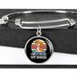 Mother of Dogs Orange Puppy Bracelet Stainless Steel or 18k Gold Circle Bangle-Express Your Love Gifts