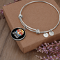 Mother of Dogs Orange Puppy Bracelet Stainless Steel or 18k Gold Circle Bangle-Express Your Love Gifts