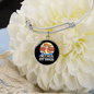 Mother of Dogs Orange Puppy Bracelet Stainless Steel or 18k Gold Circle Bangle-Express Your Love Gifts