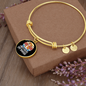 Mother of Dogs Orange Puppy Bracelet Stainless Steel or 18k Gold Circle Bangle-Express Your Love Gifts