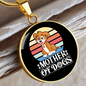 Mother of Dogs Orange Puppy Circle Necklace Stainless Steel or 18k Gold 18-22"-Express Your Love Gifts