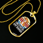 Mother of Dogs Orange Puppy Necklace Stainless Steel or 18k Gold Dog Tag 24" Chain-Express Your Love Gifts
