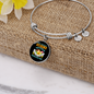 Mother Pomeranian Mom Bracelet Stainless Steel or 18k Gold Circle Bangle-Express Your Love Gifts