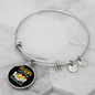 Mother Pomeranian Mom Bracelet Stainless Steel or 18k Gold Circle Bangle-Express Your Love Gifts