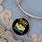 Mother Pomeranian Mom Bracelet Stainless Steel or 18k Gold Circle Bangle-Express Your Love Gifts