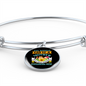 Mother Pomeranian Mom Bracelet Stainless Steel or 18k Gold Circle Bangle-Express Your Love Gifts