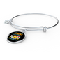 Mother Pomeranian Mom Bracelet Stainless Steel or 18k Gold Circle Bangle-Express Your Love Gifts