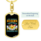 Mother Pomeranian Mom Keychain Stainless Steel or 18k Gold Dog Tag Keyring-Express Your Love Gifts