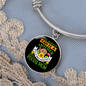 Mother Poodle Mom Bracelet Stainless Steel or 18k Gold Circle Bangle-Express Your Love Gifts