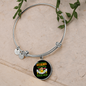 Mother Poodle Mom Bracelet Stainless Steel or 18k Gold Circle Bangle-Express Your Love Gifts