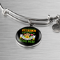 Mother Poodle Mom Bracelet Stainless Steel or 18k Gold Circle Bangle-Express Your Love Gifts