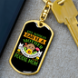 Mother Poodle Mom Keychain Stainless Steel or 18k Gold Dog Tag Keyring-Express Your Love Gifts