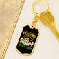 Mother Poodle Mom Keychain Stainless Steel or 18k Gold Dog Tag Keyring-Express Your Love Gifts