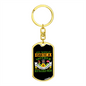 Mother Rottweller Mom Keychain Stainless Steel or 18k Gold Dog Tag Keyring-Express Your Love Gifts