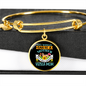 Mother Vizsla Mom Bracelet Stainless Steel or 18k Gold Circle Bangle-Express Your Love Gifts