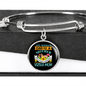 Mother Vizsla Mom Bracelet Stainless Steel or 18k Gold Circle Bangle-Express Your Love Gifts