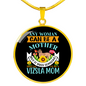 Mother Vizsla Mom Circle Necklace Stainless Steel or 18k Gold 18-22"-Express Your Love Gifts