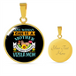 Mother Vizsla Mom Circle Necklace Stainless Steel or 18k Gold 18-22"-Express Your Love Gifts