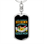 Mother Vizsla Mom Keychain Stainless Steel or 18k Gold Dog Tag Keyring-Express Your Love Gifts