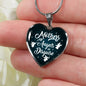 Mothers Are Angels In Disguise Heart Pendant Necklace Stainless Steel or 18k Gold Heart Pendant 18-22"-Express Your Love Gifts